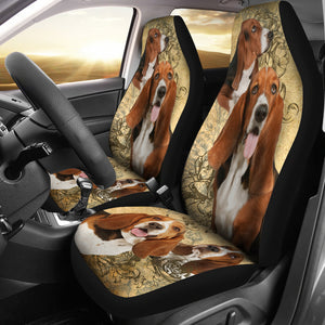 Basset Hound Dog Car Seat Covers (Set of 2)
