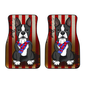 Boston Terrier Dog - Universal Front and Back Car Mats Gift (Set of 2 or 4)