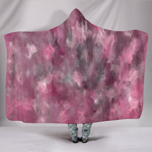 Pink & Gray Hooded Blanket