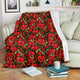 Red Rose Blanket Cozy Camping Picnic Portable Outdoor Blanket