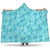 Turquise Music Notes Hooded Blanket Cosy Style