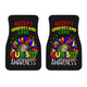 Autism Awareness Sunflower Car Mats Cover Gift (Set of 2)