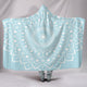Light Blue Mandala  Sherpa Hooded Blanket