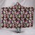 Multi-Colored Sugar Skull Hooded Blanket