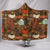 Coffee Cozy Warm Hooded Sherpa And Microfiber Blanket With Hood