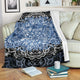 Blue Lotus Fractal Blanket for Kids and Adults