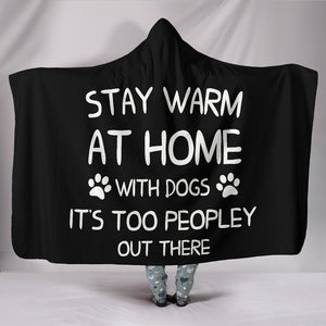 Stay Warm At Home With Dogs Hooded Blanket