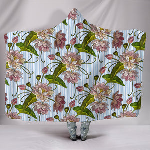 Pink Lotus Hooded Blanket