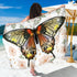 Butterfly and Flowers Sarong Scarf Blanket, Butterfly Lover Gift, Pretty Butterfly Beach Cover Up, Beach Sarong Skirt Dress