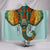 Mandala Elephant Head Hooded Blanket