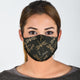 Gold Dragonflies Face Mask With Filters