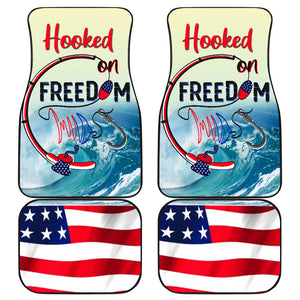 Fishing USA Freedom - Front and Back Car Mats Gift (Set of 2 or 4)