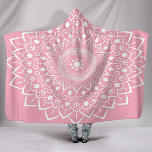 Pink Mandala Hooded Blanket