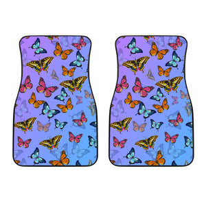 Colorful Butterfly Front Car Mats (Set Of 2) - Freedom Look