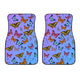 Colorful Butterfly Front Car Mats (Set Of 2) - Freedom Look