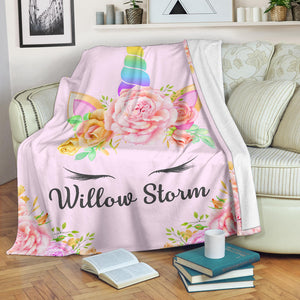 Personalized Unicorn Blanket - Willow Storm