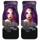 Sugar Skull Flowers Purple - Universal Front Car Mats Gift (Set of 2 or 4)