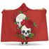 Skull Couple Roses (Red) - Hooded Blankets