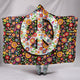 Peace Hippie Mandala Hooded Blanket