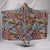 Boho Indian Feathers Hooded Blanket