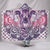 Elephant Purple Mandala - Cozy Warm Hooded Sherpa And Microfiber Blanket With Hood
