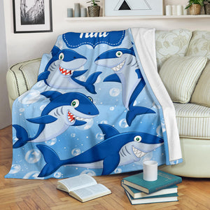 Nini - Personalized Shark Blanket