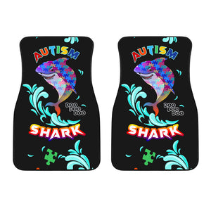 Autism Awareness Shark Black - Universal Front and Back Car Mats Gift (Set Of 2)