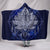Blue Lotus Fractal Hooded Blanket