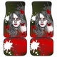 Sugar Skull Red Butterfly - Universal Front Car Mats Gift (Set of 4)
