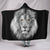 Black & White Lion Hooded Blanket - Freedom Look