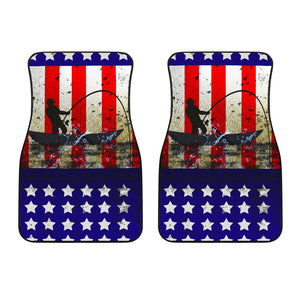 Fishing Boat Big Fish - Universal Front and Back Car Mats Gift (Set of 2 or 4)