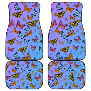 Butterfly Front And Back Car Mats (Set Of 4) - Freedom Look