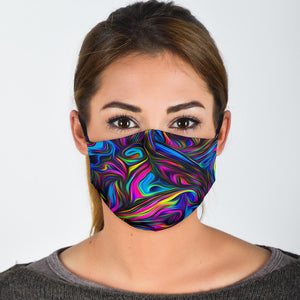 Colored Fractal Art Face Mask with Filters