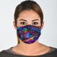 Colored Fractal Art Face Mask with Filters
