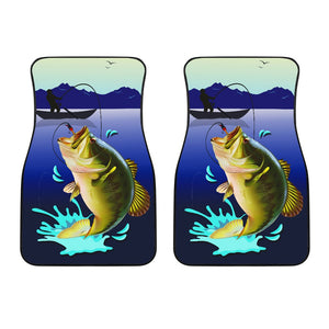 Fishing Big Fish - Universal Front and Back Car Mats Gift (Set of 2 or 4)