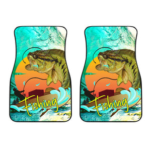 Fishing on Boat - Universal Front and Back Car Mats Gift (Set of 2 or 4)
