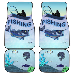 Fishing Hook Fisher Car Mats Set of 4 - Car Floor Mats Protection Decoration