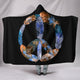 Peace Hippie Feathers Hooded Blanket