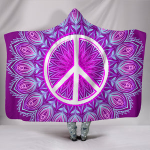 Purple Peace Hooded Blanket