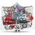 London Hooded Hooded Sherpa And Microfiber Blanket With Hood