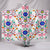 Floral Beadwork Four Clans White Hooded Blanket