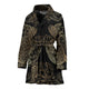 Premium Women's Golden Sea Turtle Bath Robe Housecoat Wrapper for Birthday Christmas Gift