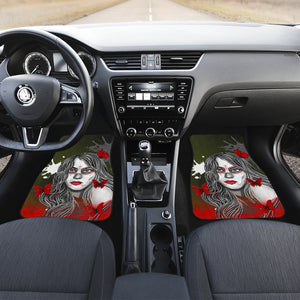 Sugar Skull Red Butterfly - Universal Front Car Mats Gift (Set of 2)