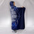 Blue Lotus Fractal Hooded Blanket