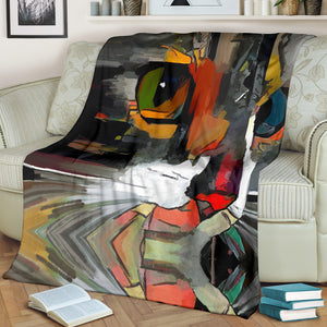 Colorful Art Cat Blanket Cozy Camping Picnic Portable Outdoor Blanket