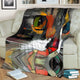 Colorful Art Cat Blanket Cozy Camping Picnic Portable Outdoor Blanket