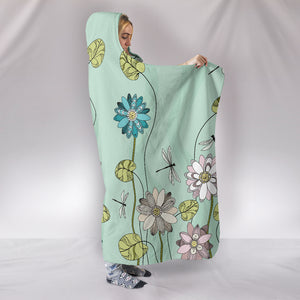 Peace Lotus Dragonfly Hooded Blanket