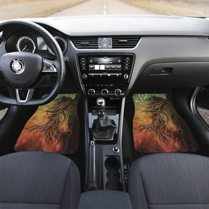 Abstract Horse USA Flag - Universal Front Car Mats Gift (Set Of 2)