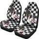Border Collie Checkers Car Seat Covers