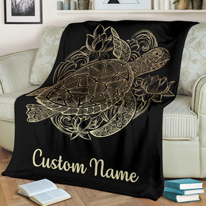 Personalized Premium Turtle Blanket